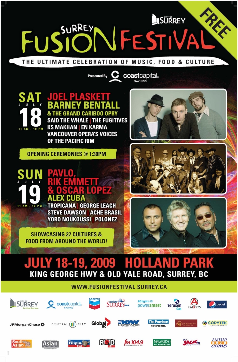 2009 Fusion Festival Poster - Featuring Barney Bentall