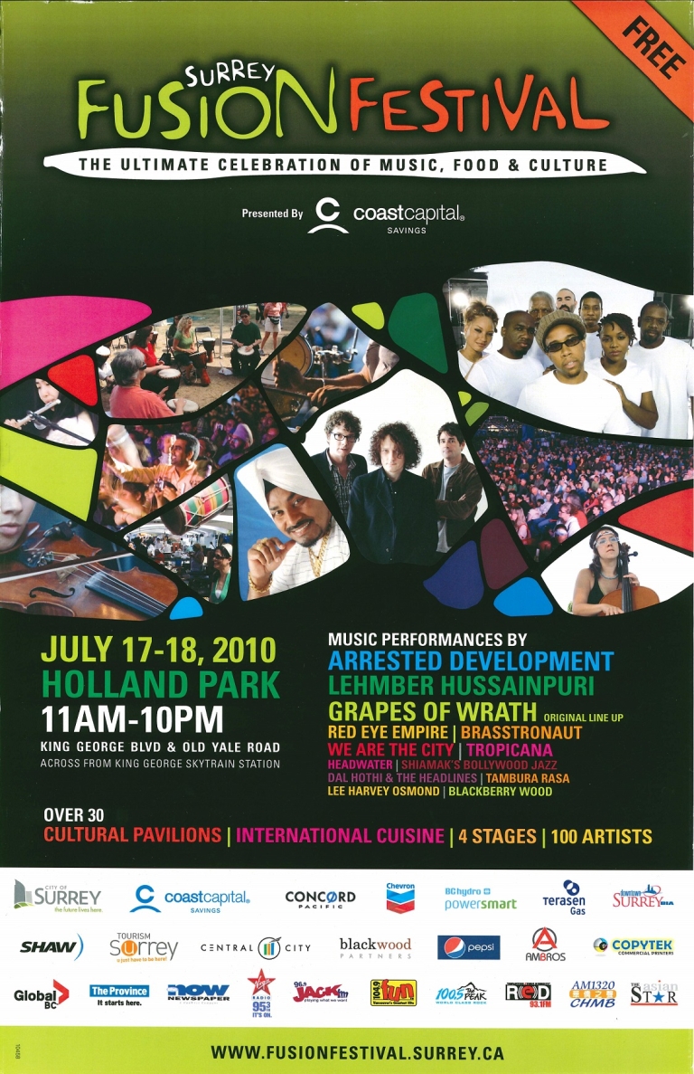 2010 Fusion Festival Poster - Featuring Arrested Development
