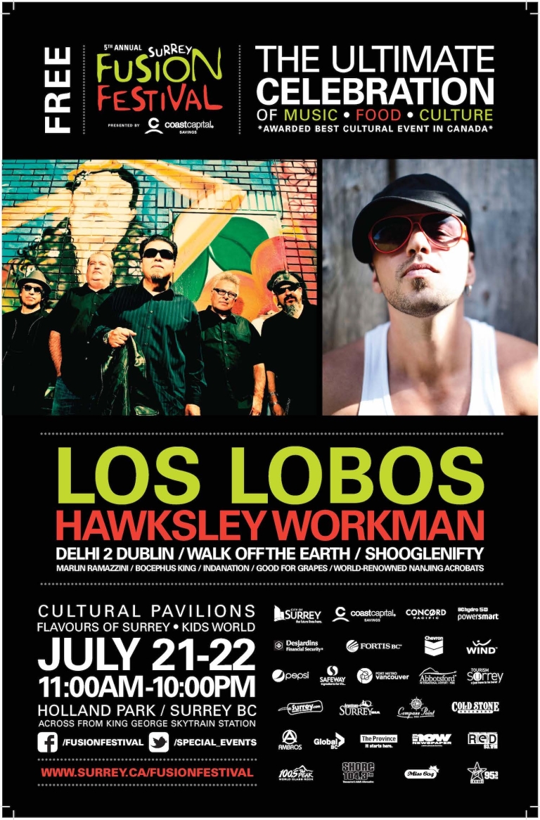 2012 Fusion Festival Poster - Featuring Los Lobos