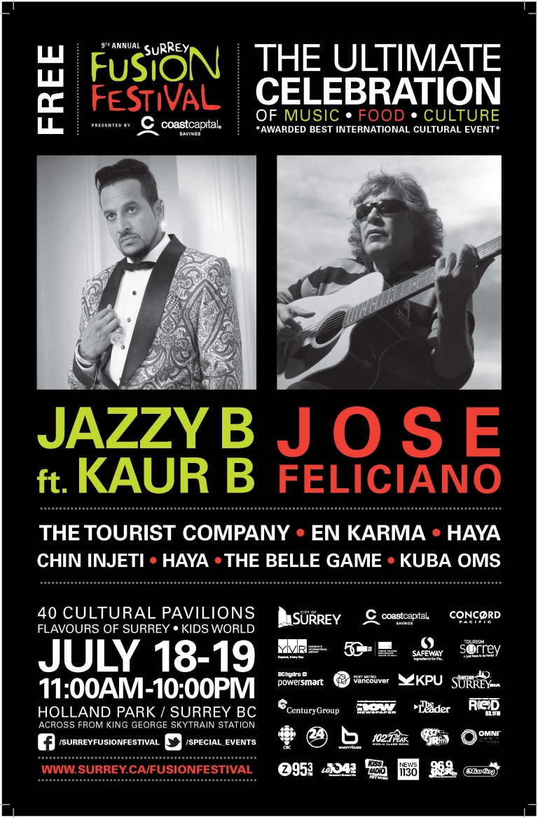 2015 Fusion Festival Poster - Featuring Jazzy B