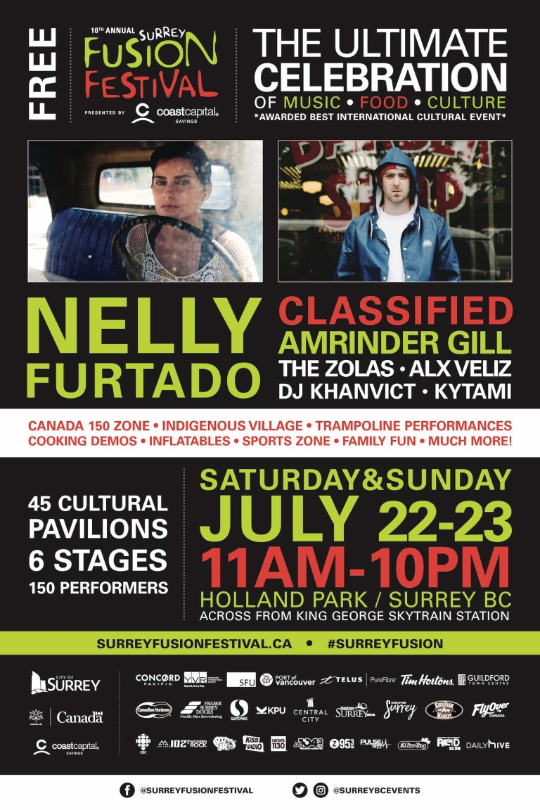 2017 Fusion Festival Poster - Featuring Nelly Furtado