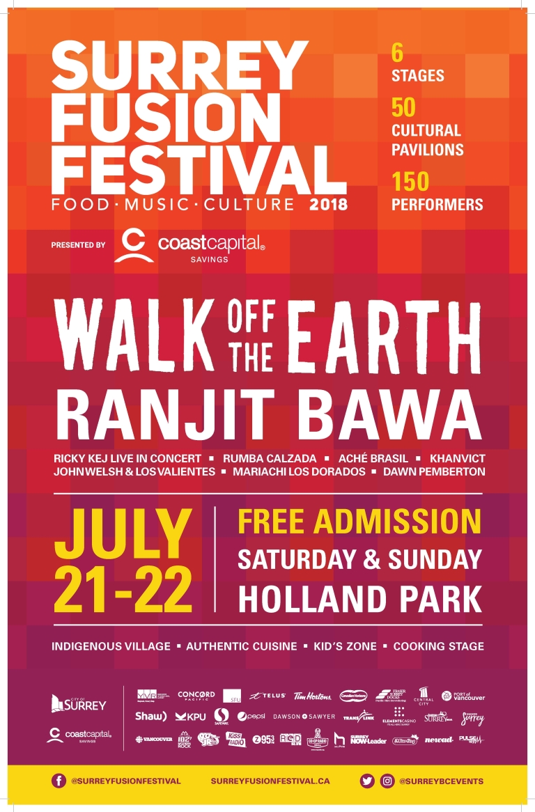 2018 Fusion Festival Poster - Featuring Walk of the Earth