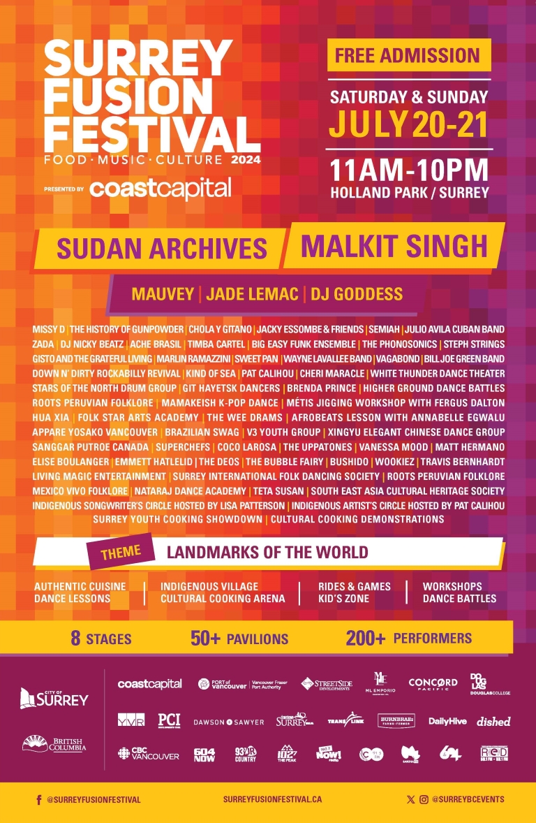 Surrey Fusion Festival 2024 poster.